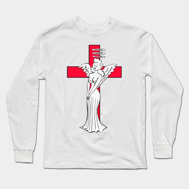 An angel of a holy woman Long Sleeve T-Shirt by Marccelus